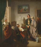 KS 029
<br/>
Bezoek bij de pastoor
<br/>
<em>Geirnaert, Jozef Lodewijk (1791-1859)</em>